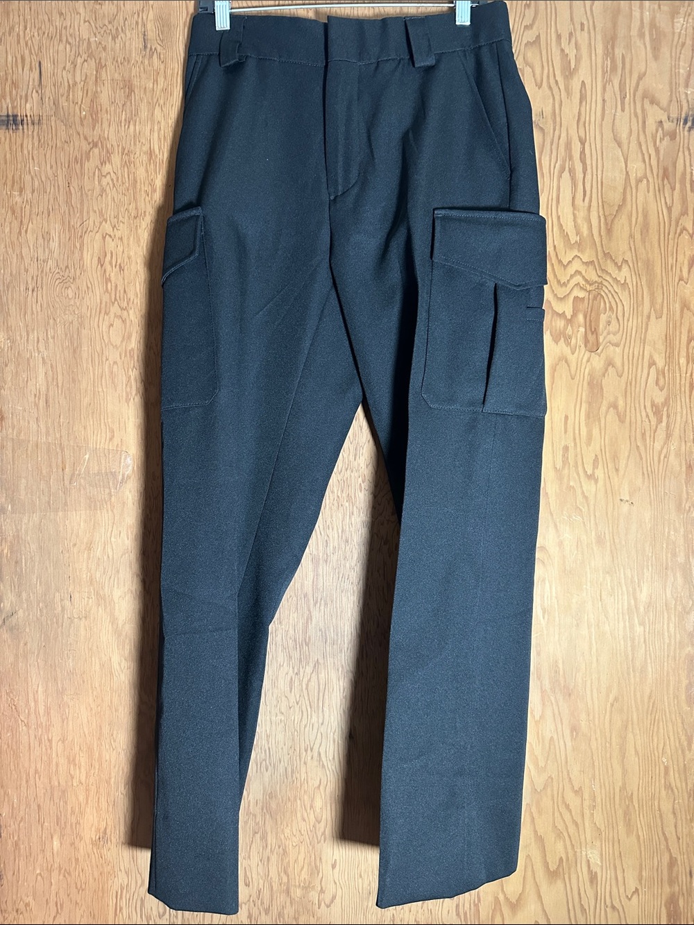 Bauer Black Cargo Trousers with Flap Pockets